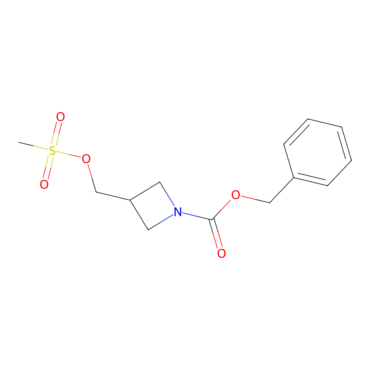 3-Methanesulfonyloxymethyl-azetidine-1-carboxylic acid benzyl ester molecular structure, CAS 618446-43-8
