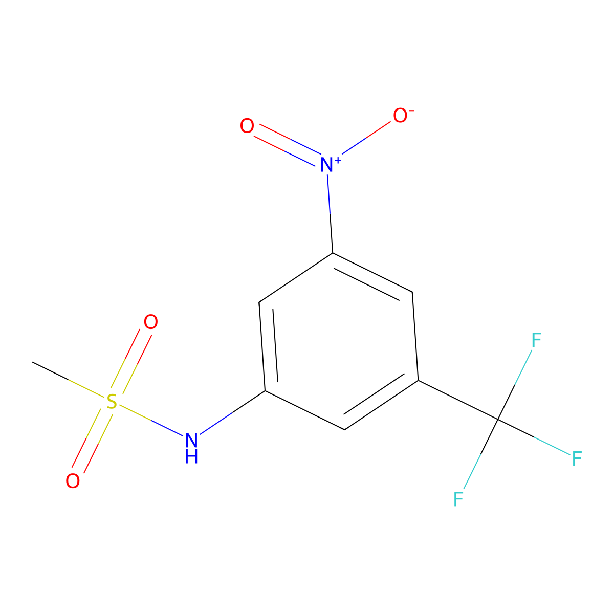 N-[3-nitro-5-(trifluoromethyl)phenyl]methanesulfonamide molecular structure, CAS 618446-45-0