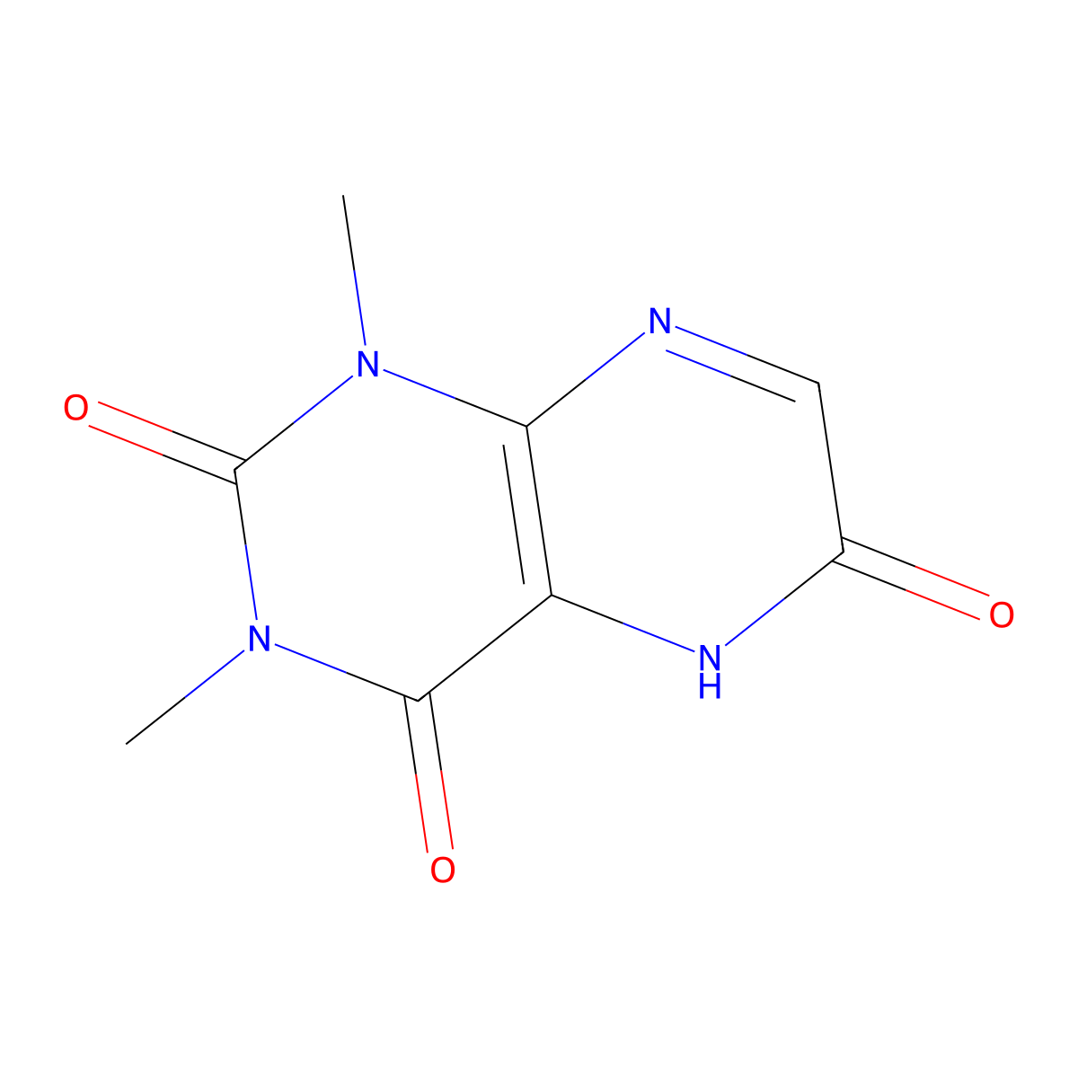1,3-dimethyl-5H-pteridine-2,4,6-trione molecular structure, CAS 61846-18-2