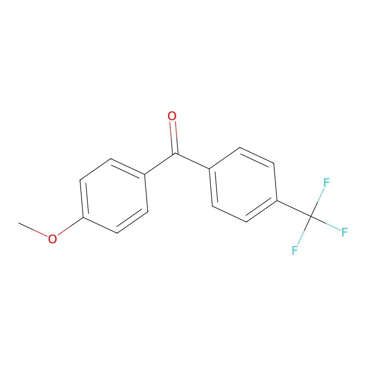 (4-Methoxyphenyl)[4-(trifluoromethyl)phenyl]methanone molecular structure, CAS 6185-76-8