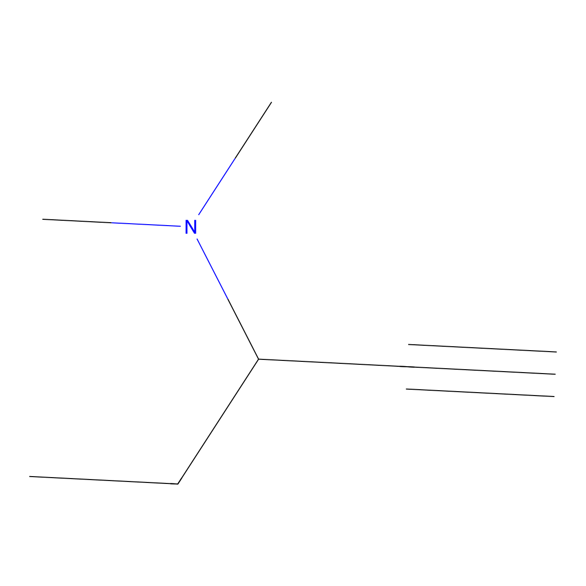 Dimethyl(pent-1-yn-3-yl)amine molecular structure, CAS 61850-81-5