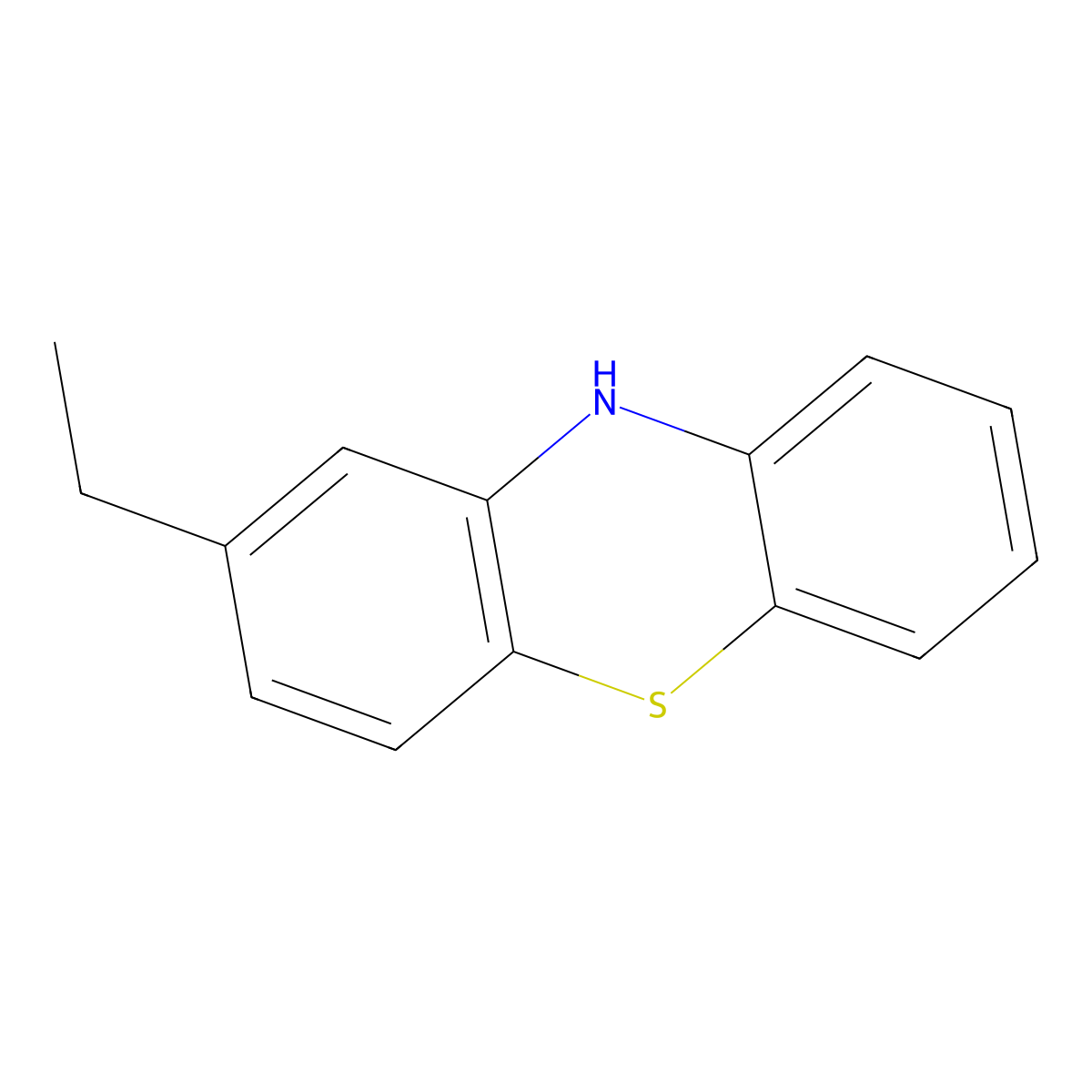 2-ethyl-10H-phenothiazine molecular structure, CAS 61852-27-5