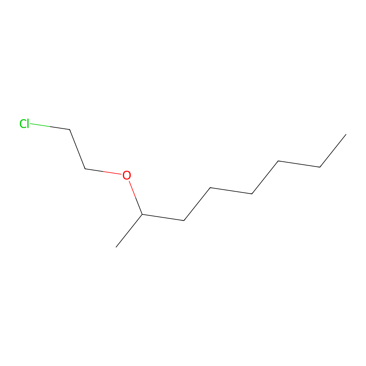2-(2-Chloroethoxy)octane molecular structure, CAS 61853-33-6