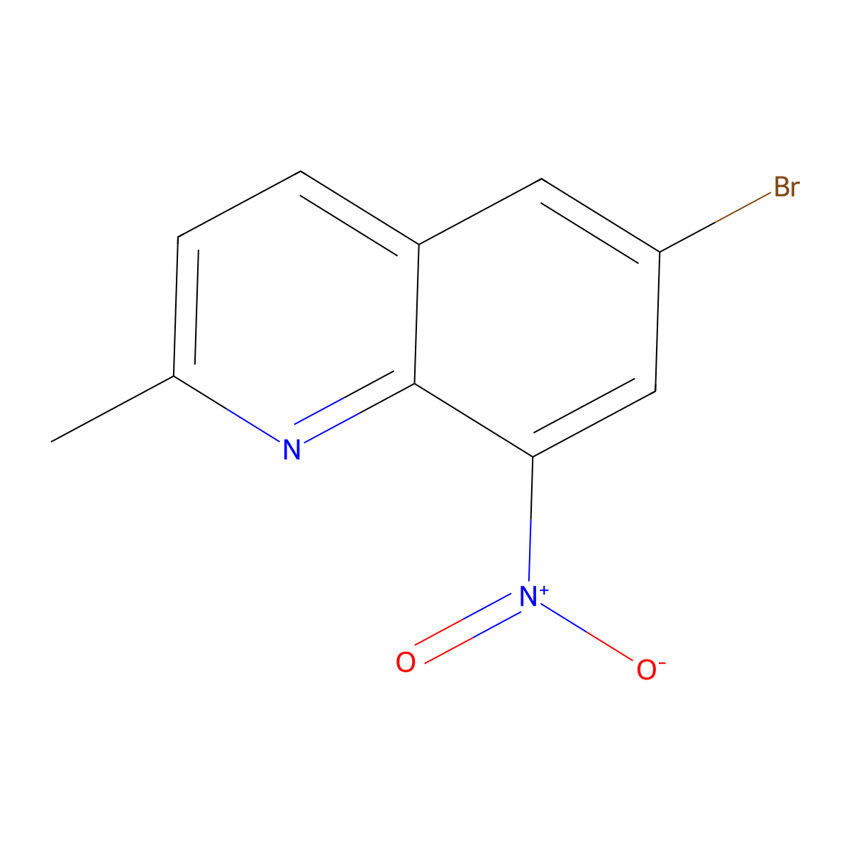 6-Bromo-2-methyl-8-nitroquinoline molecular structure, CAS 61854-62-4