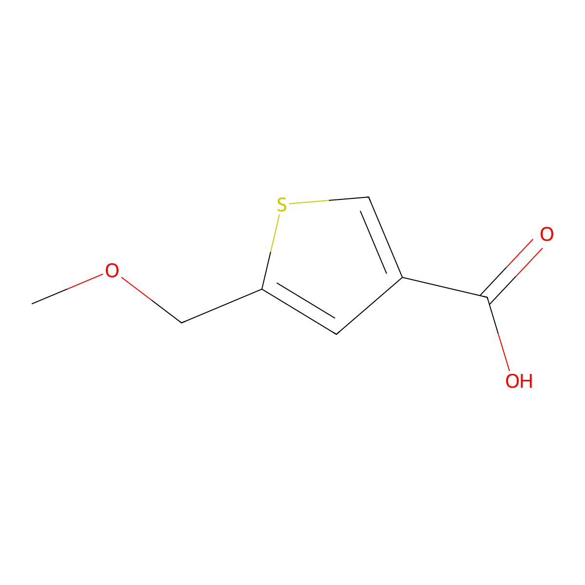 5-(Methoxymethyl)thiophene-3-carboxylic acid molecular structure, CAS 61854-98-6