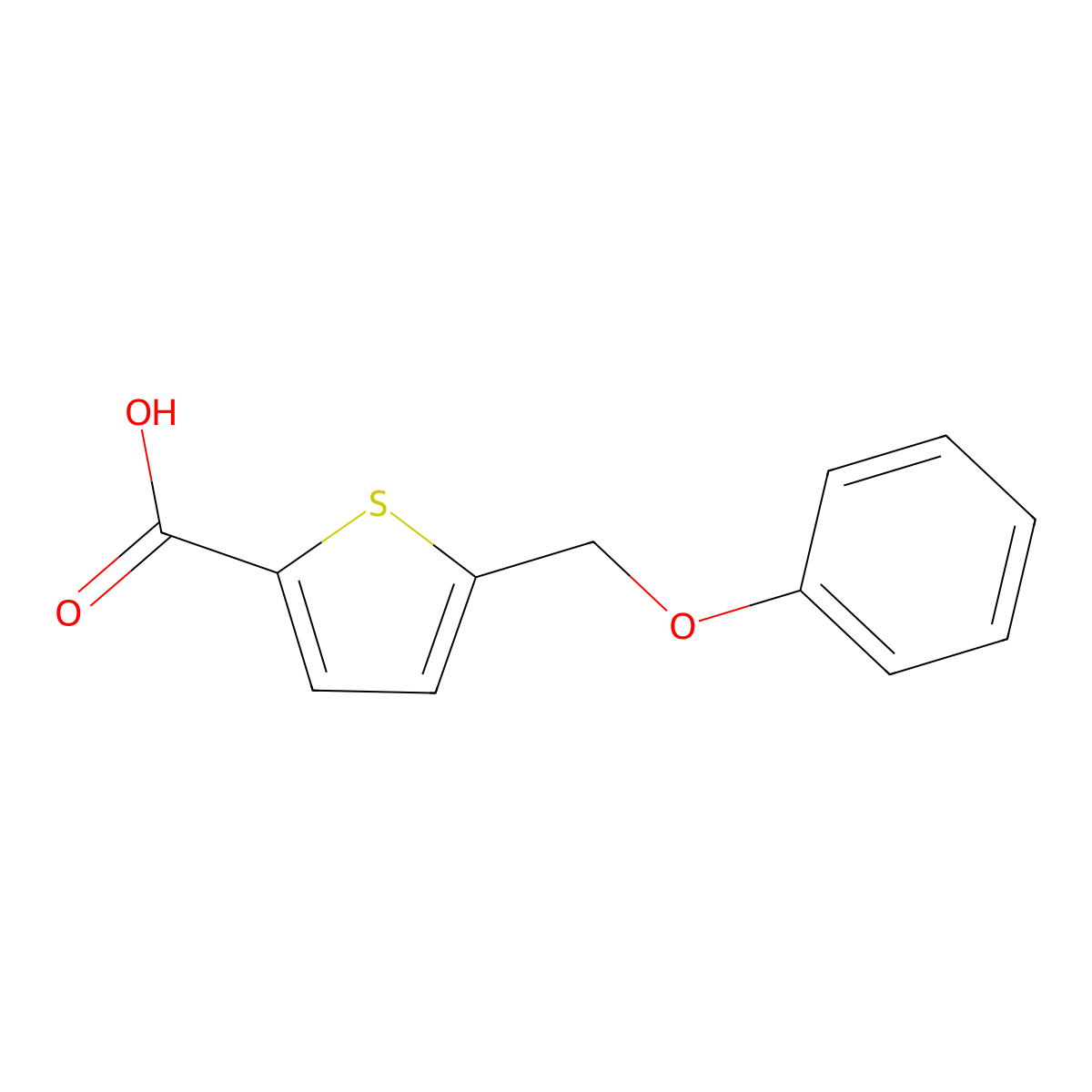 5-(Phenoxymethyl)thiophene-2-carboxylic acid molecular structure, CAS 61855-05-8