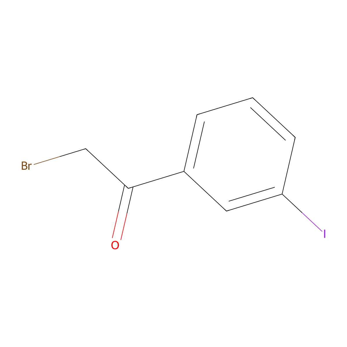 2-Bromo-m-iodoacetophenone molecular structure, CAS 61858-38-6