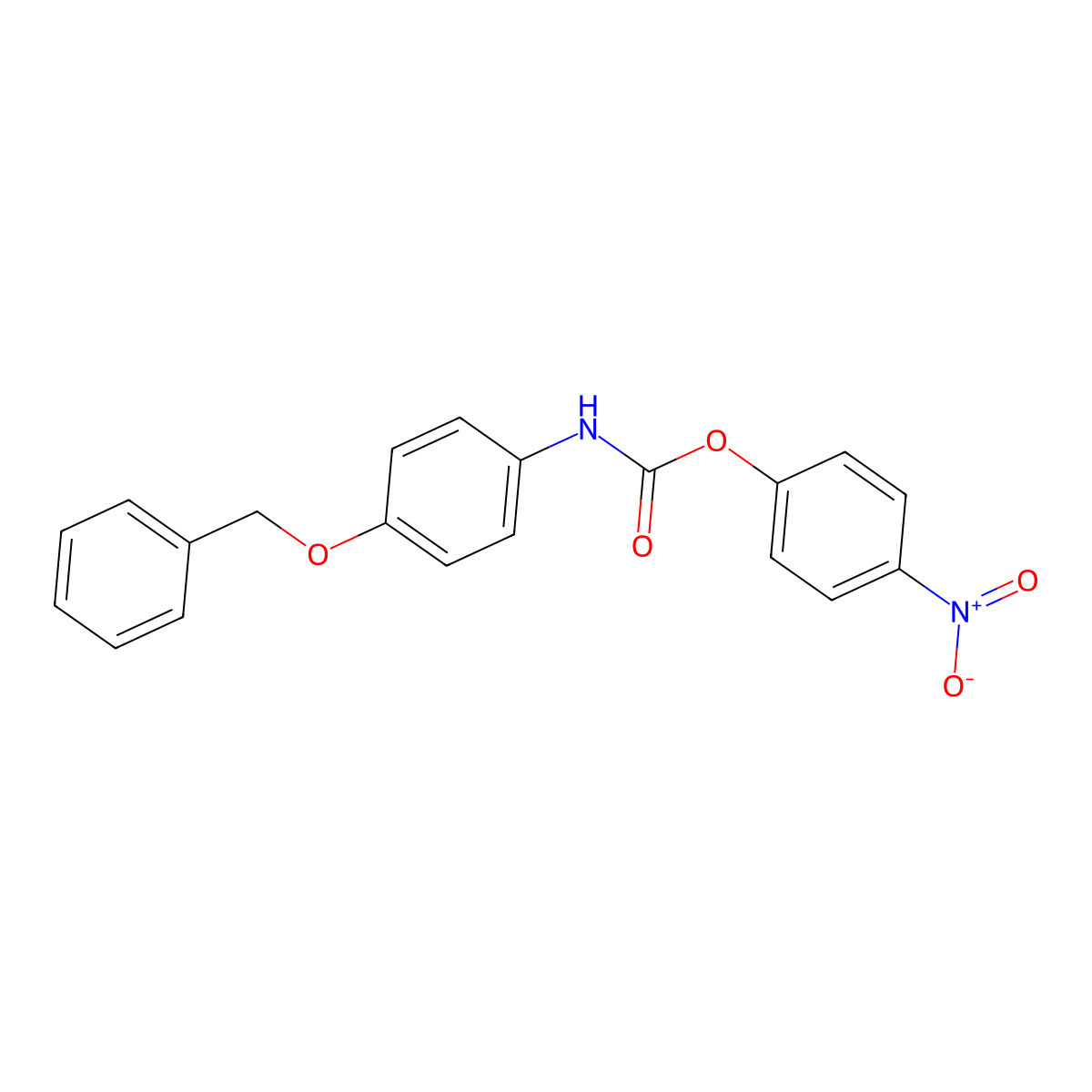Carbanilic acid, p-benzyloxy-, (p-nitrophenyl) ester molecular structure, CAS 6186-11-4