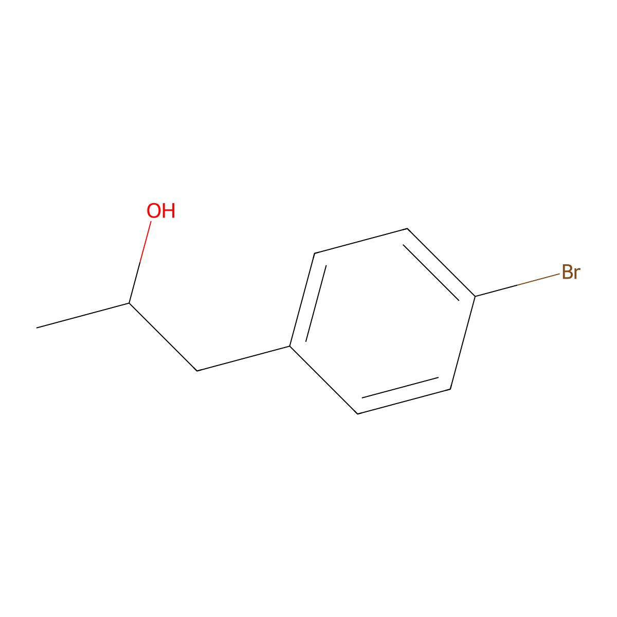 1-(4-Bromophenyl)propan-2-ol molecular structure, CAS 6186-23-8
