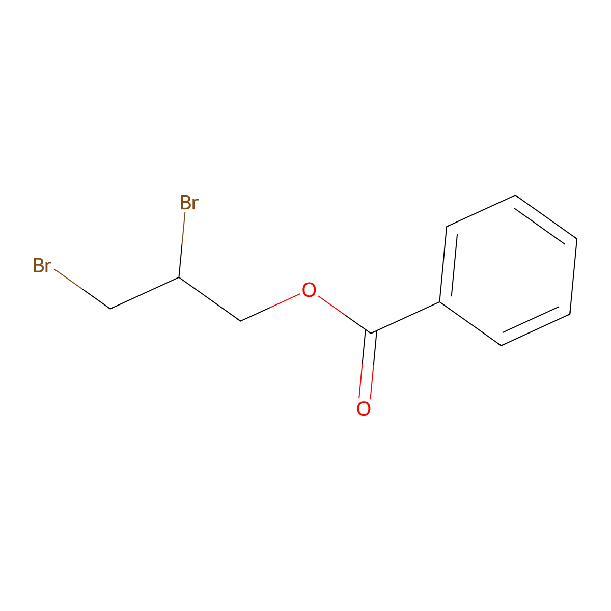 2,3-Dibromopropyl benzoate molecular structure, CAS 6186-90-9