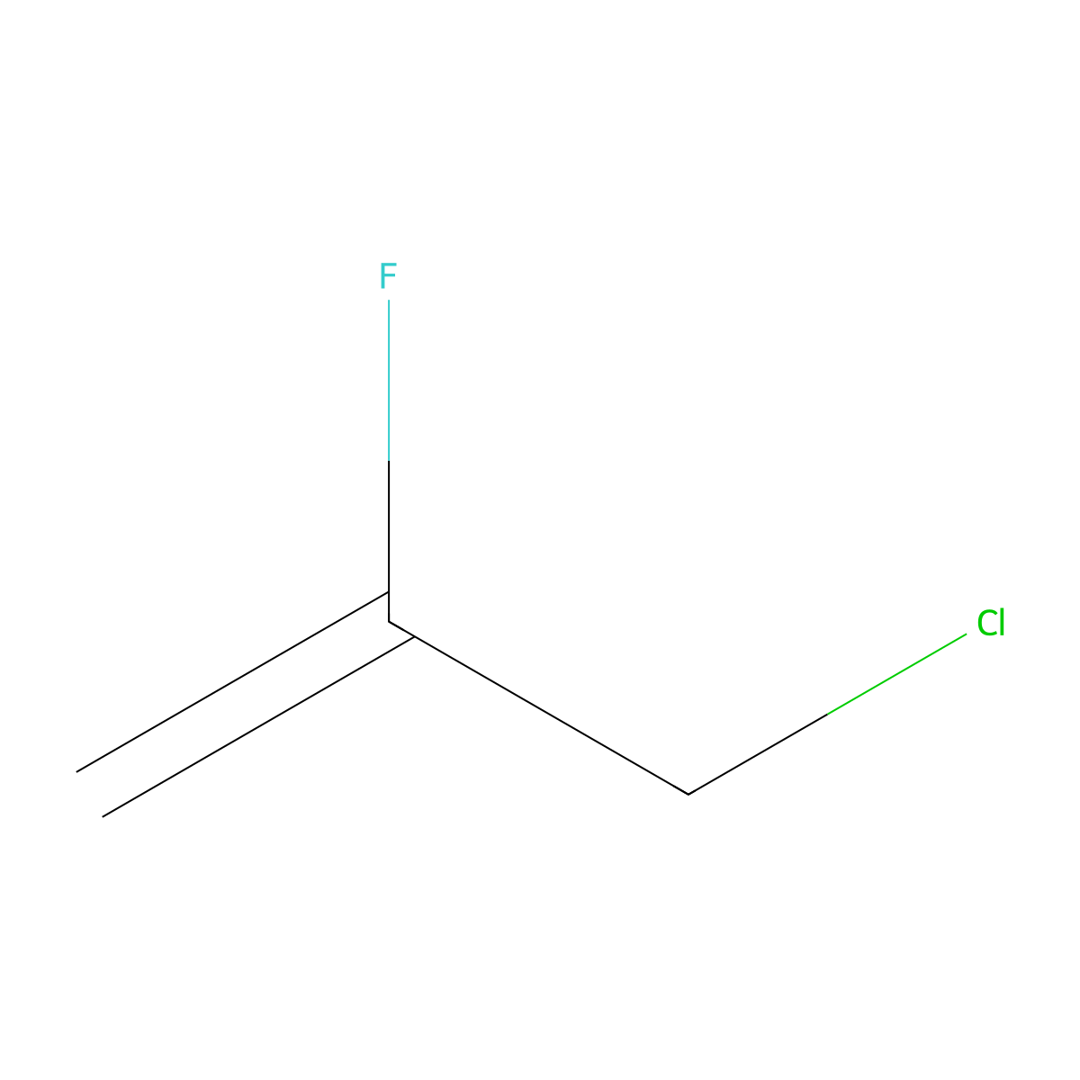 3-Chloro-2-fluoro-1-propene molecular structure, CAS 6186-91-0