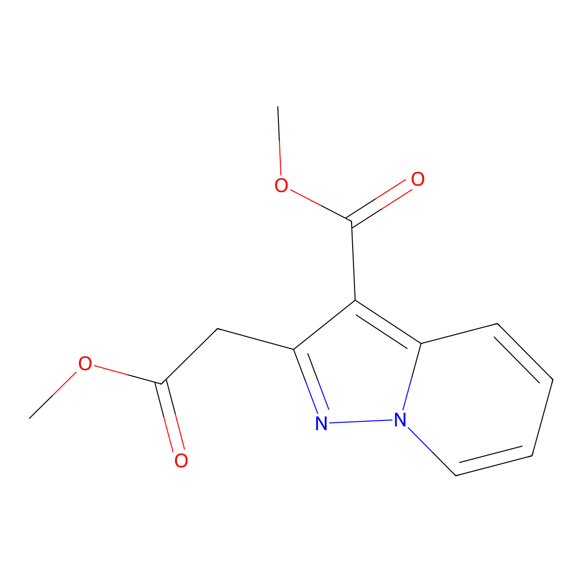 Methyl 2-(2-methoxy-2-oxoethyl)pyrazolo[1,5-a]pyridine-3-carboxylate molecular structure, CAS 61860-44-4
