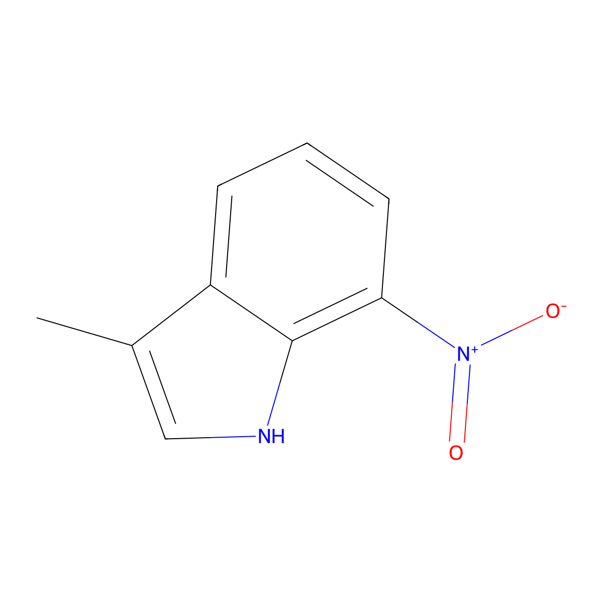 3-Methyl-7-nitro-1H-indole molecular structure, CAS 61861-90-3