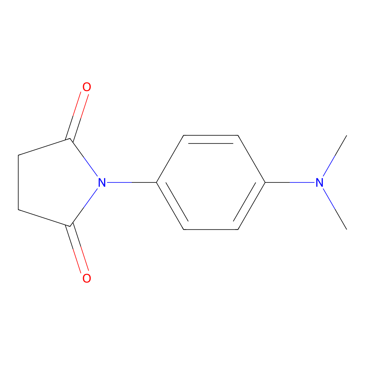1-[4-(Dimethylamino)phenyl]pyrrolidine-2,5-dione molecular structure, CAS 61862-23-5