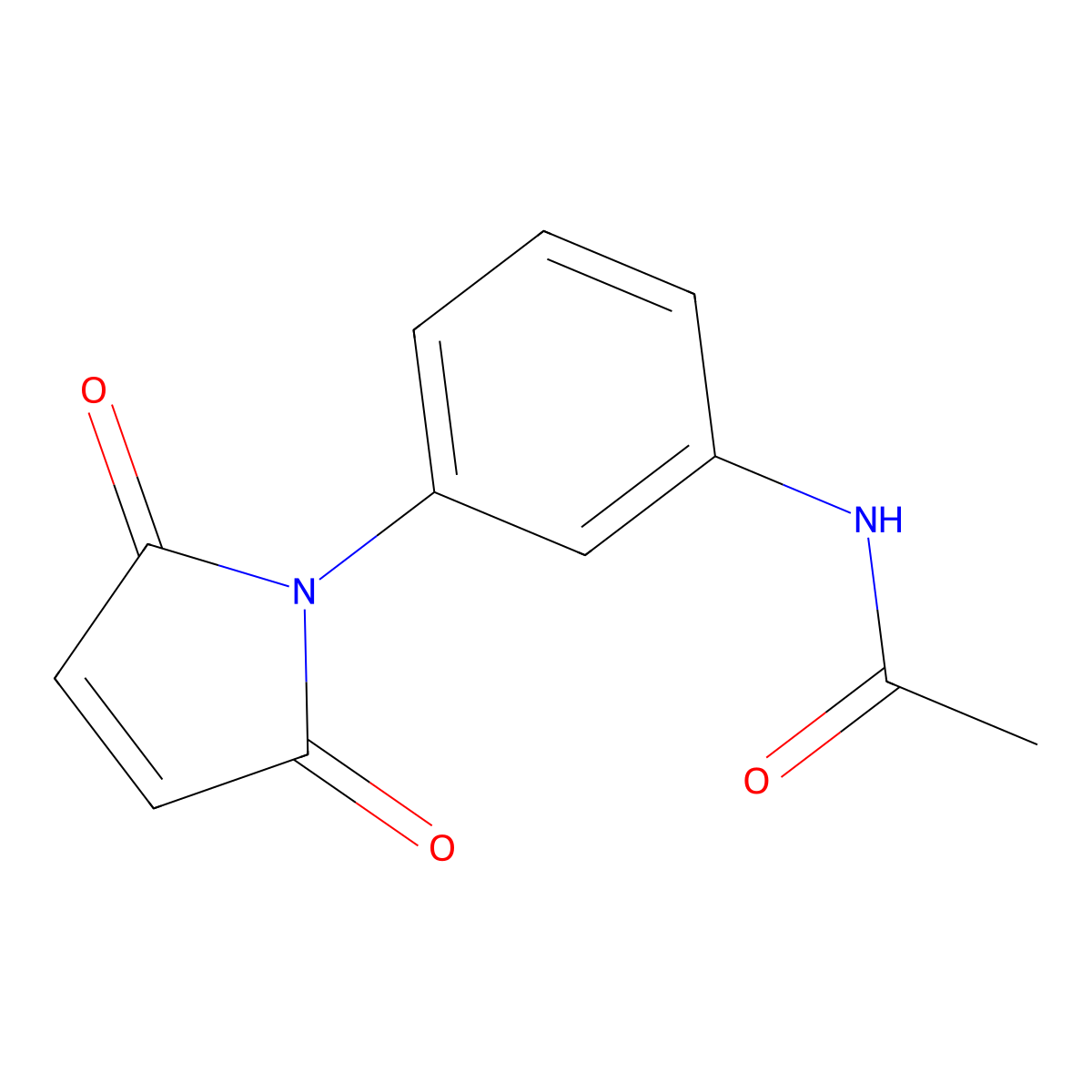 N-[3-(2,5-dioxo-2,5-dihydro-1H-pyrrol-1-yl)phenyl]acetamide molecular structure, CAS 61862-29-1