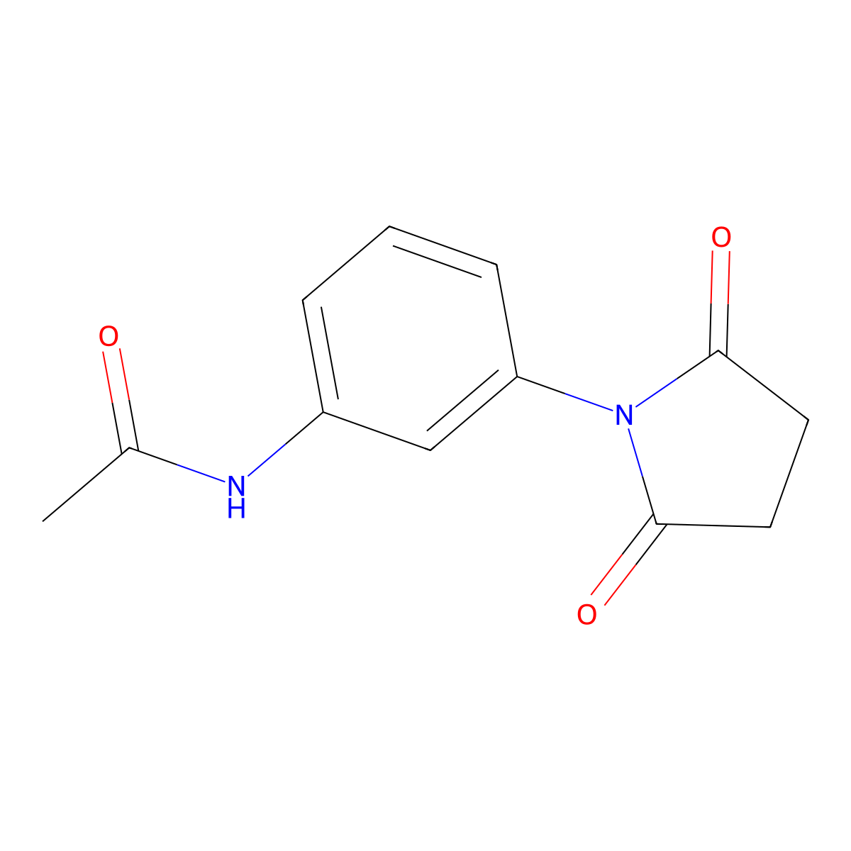 N-[3-(2,5-dioxo-1-pyrrolidinyl)phenyl]acetamide molecular structure, CAS 61862-30-4