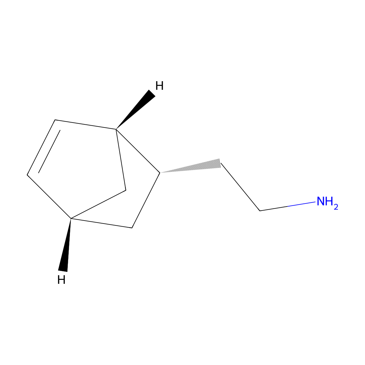rac-2-((1R,2R,4R)-bicyclo(2.2.1)hept-5-en-2-yl)ethan-1-amine molecular structure, CAS 61863-41-0