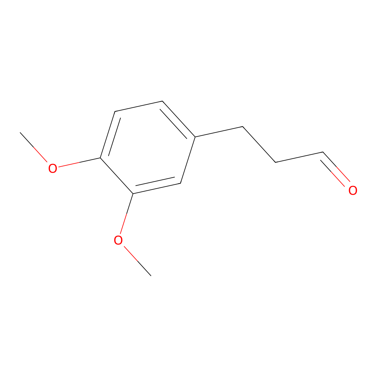 3-(3,4-Dimethoxyphenyl)propanal molecular structure, CAS 61871-67-8