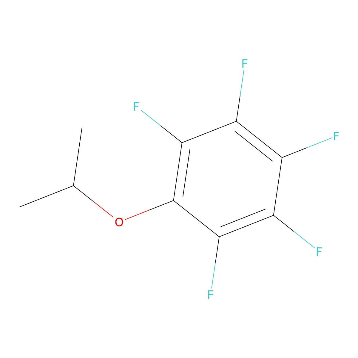 Isopropoxypentafluorobenzene molecular structure, CAS 61874-51-9
