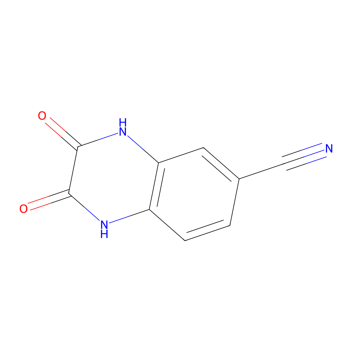 2,3-Dioxo-1,2,3,4-tetrahydroquinoxaline-6-carbonitrile molecular structure, CAS 61875-40-9