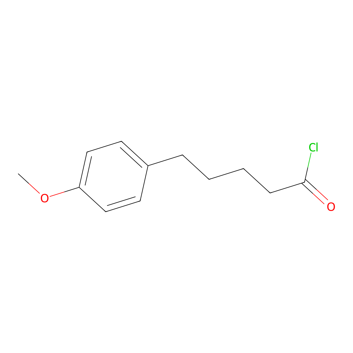 5-(4-Methoxyphenyl)pentanoyl chloride molecular structure, CAS 61875-52-3