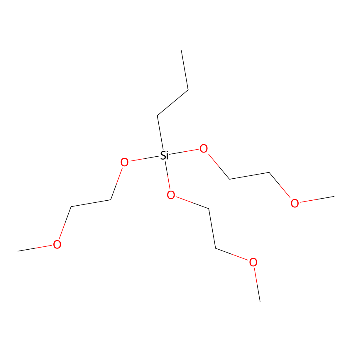 6-(2-Methoxyethoxy)-6-propyl-2,5,7,10-tetraoxa-6-silaundecane molecular structure, CAS 61877-82-5