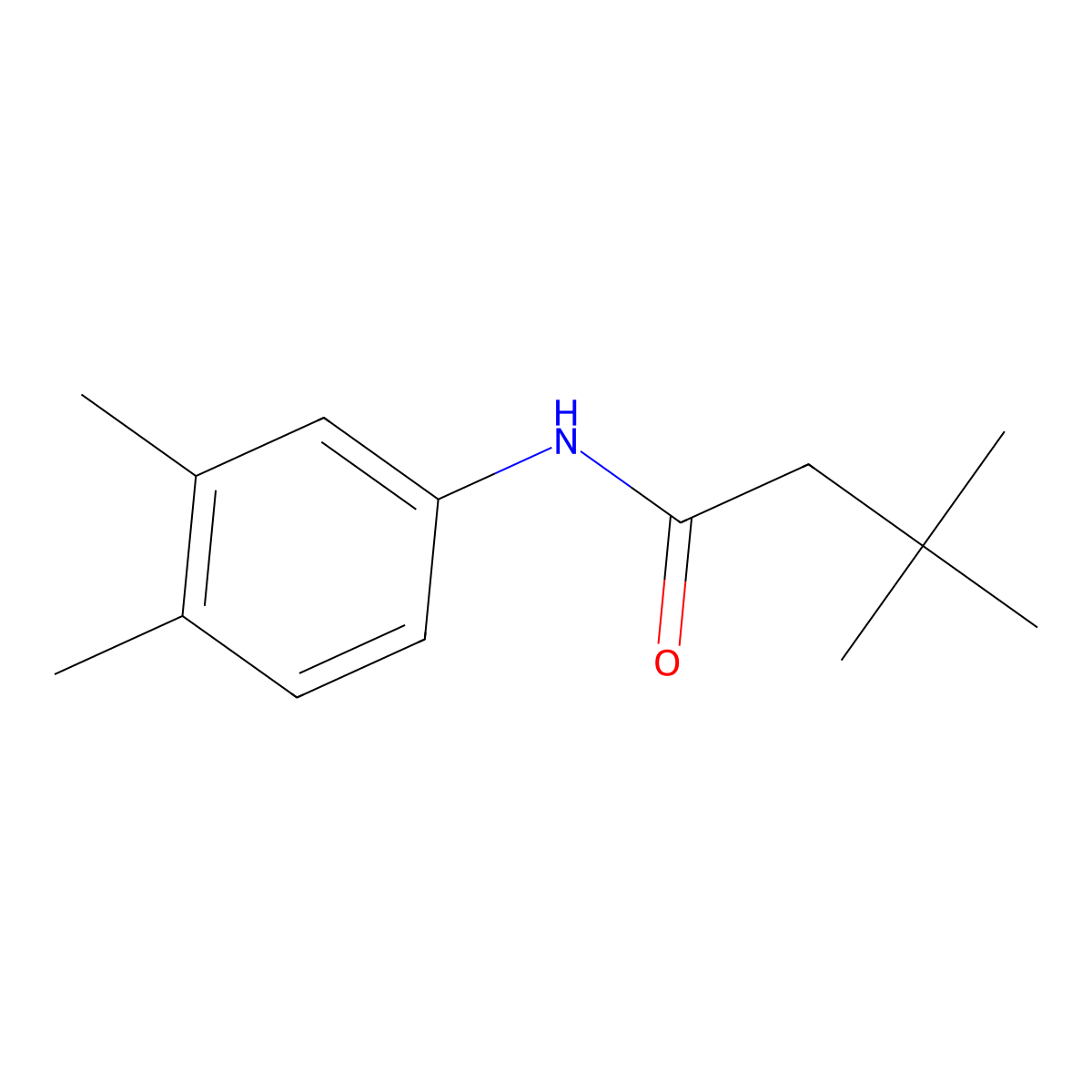 N-(3,4-dimethylphenyl)-3,3-dimethylbutanamide molecular structure, CAS 6188-15-4