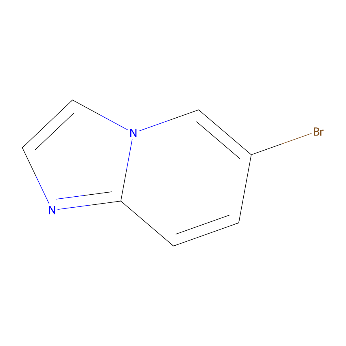6-Bromoimidazo[1,2-a]pyridine molecular structure, CAS 6188-23-4