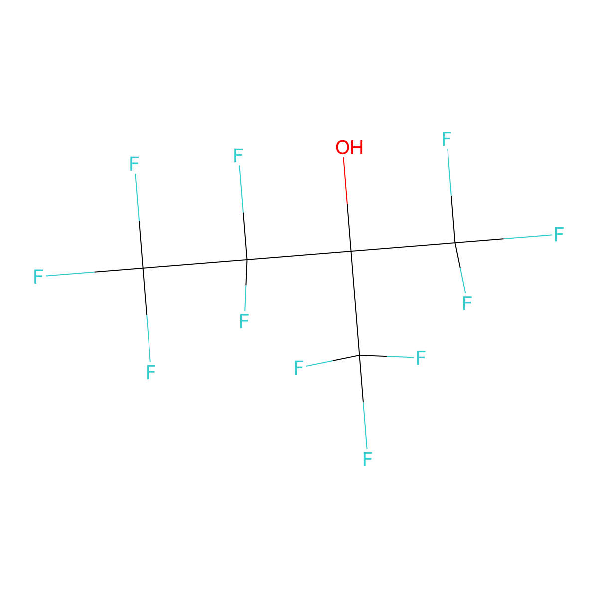 1,1,1,3,3,4,4,4-Octafluoro-2-(trifluoromethyl)-2-butanol molecular structure, CAS 6188-98-3