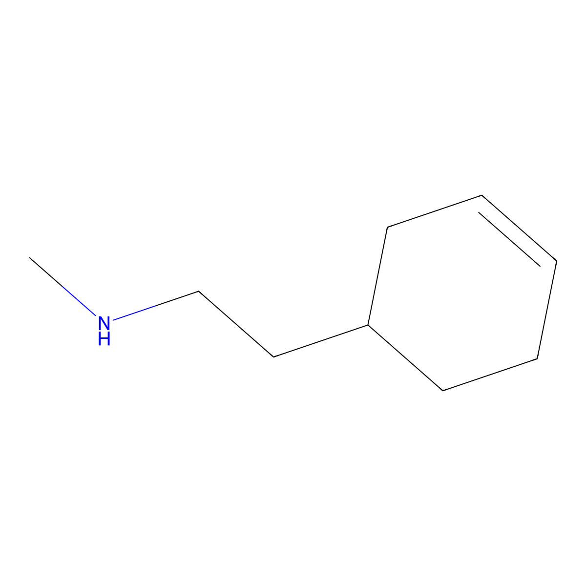 [2-(Cyclohex-3-EN-1-YL)ethyl](methyl)amine molecular structure, CAS 61880-12-4