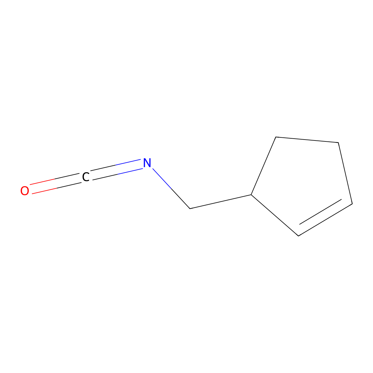 3-(Isocyanatomethyl)cyclopent-1-ene molecular structure, CAS 61880-24-8