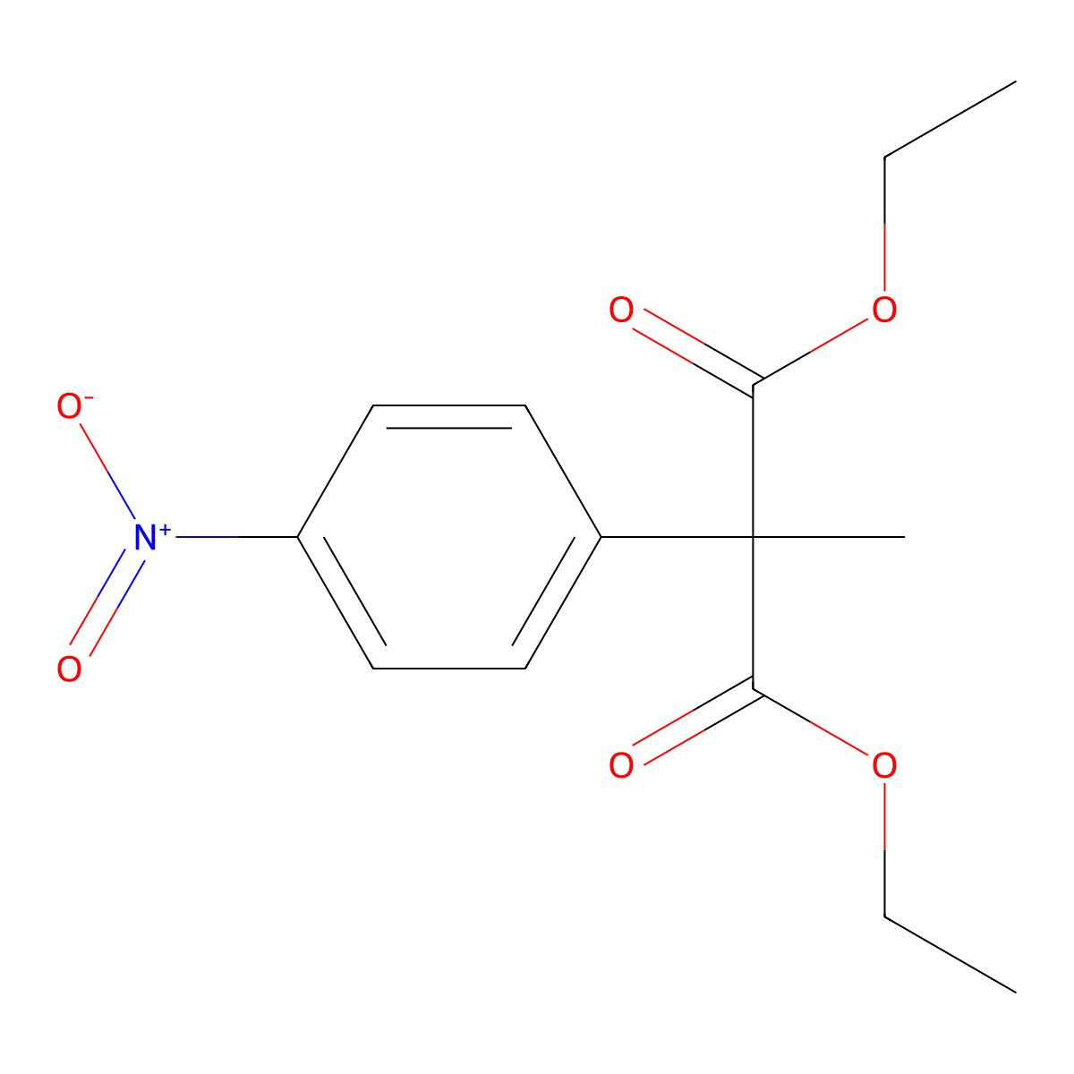 Diethyl methyl(4-nitrophenyl)propanedioate molecular structure, CAS 61881-49-0