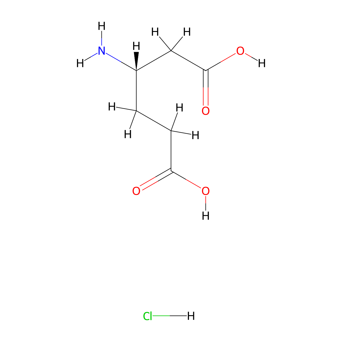 (S)-3-Aminohexanedioic acid hydrochloride molecular structure, CAS 61884-74-0
