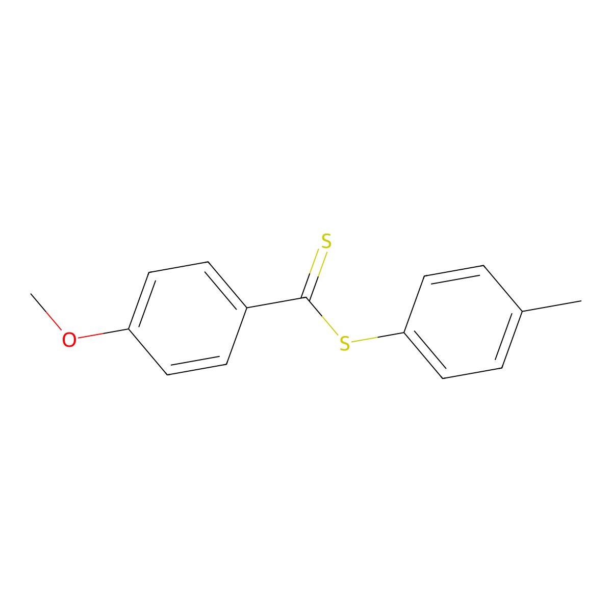 4-Methylphenyl 4-methoxybenzenecarbodithioate molecular structure, CAS 61885-74-3