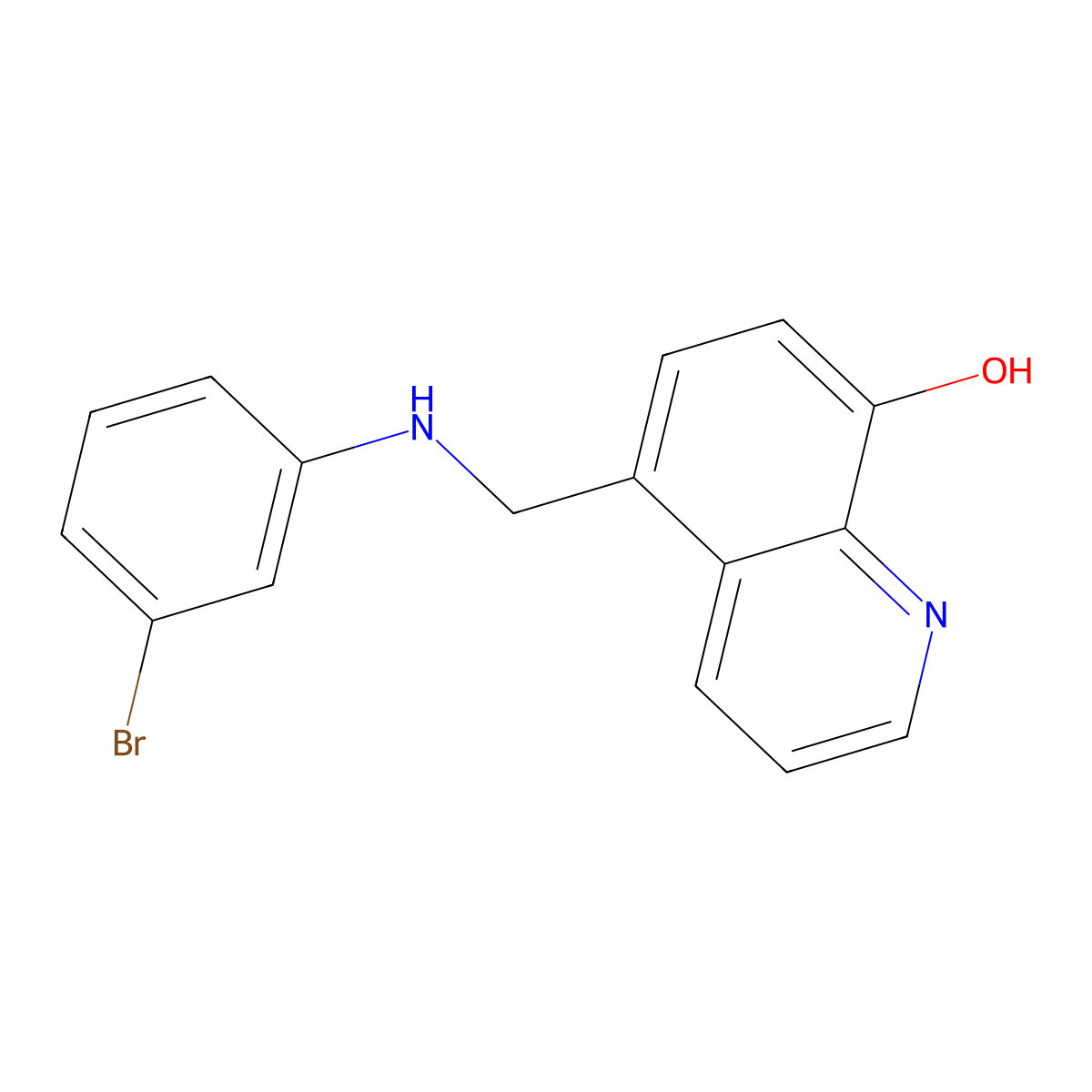 5-[(3-Bromoanilino)methyl]quinolin-8-ol molecular structure, CAS 618859-87-3