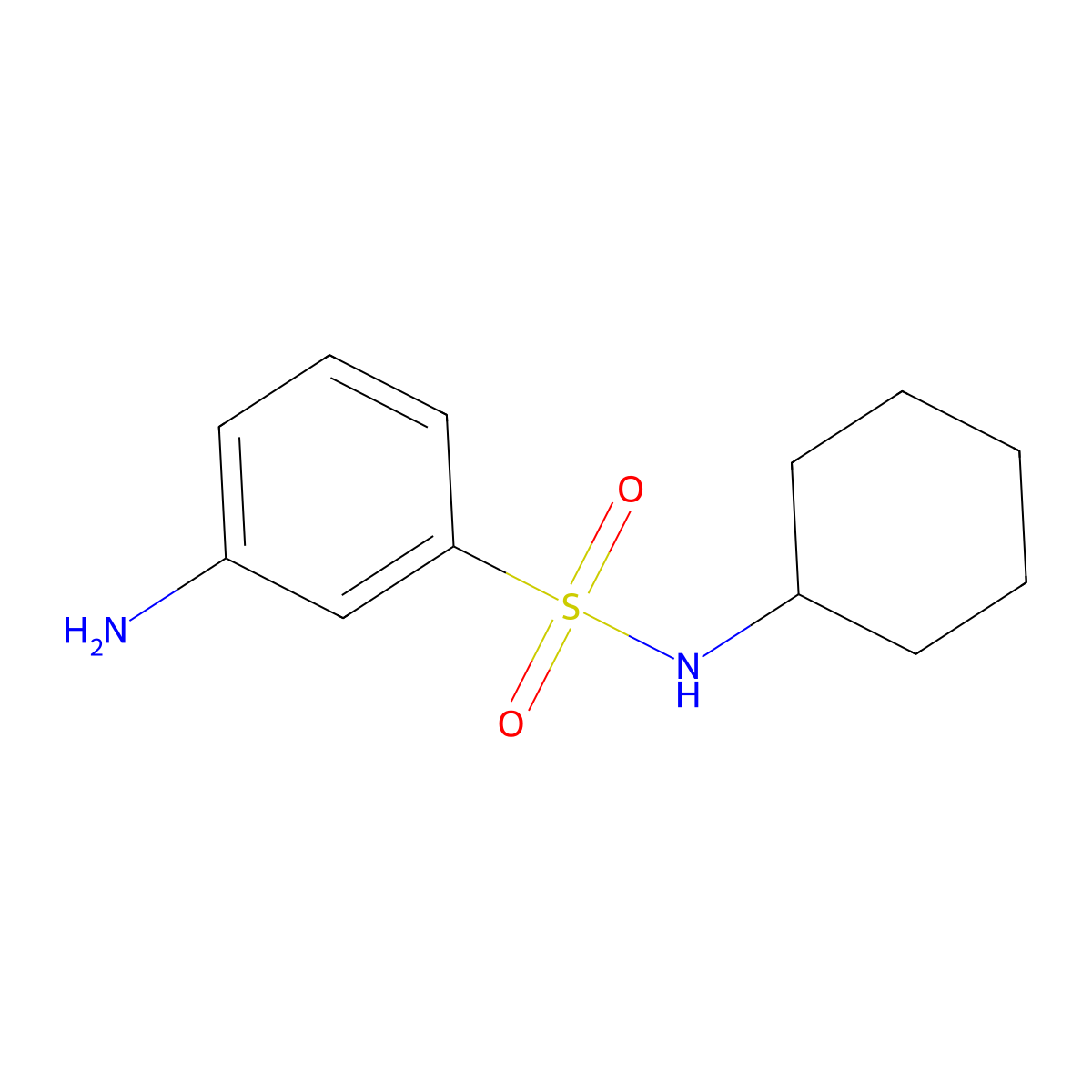 N-Cyclohexyl 3-aminobenzenesulfonamide molecular structure, CAS 61886-26-8