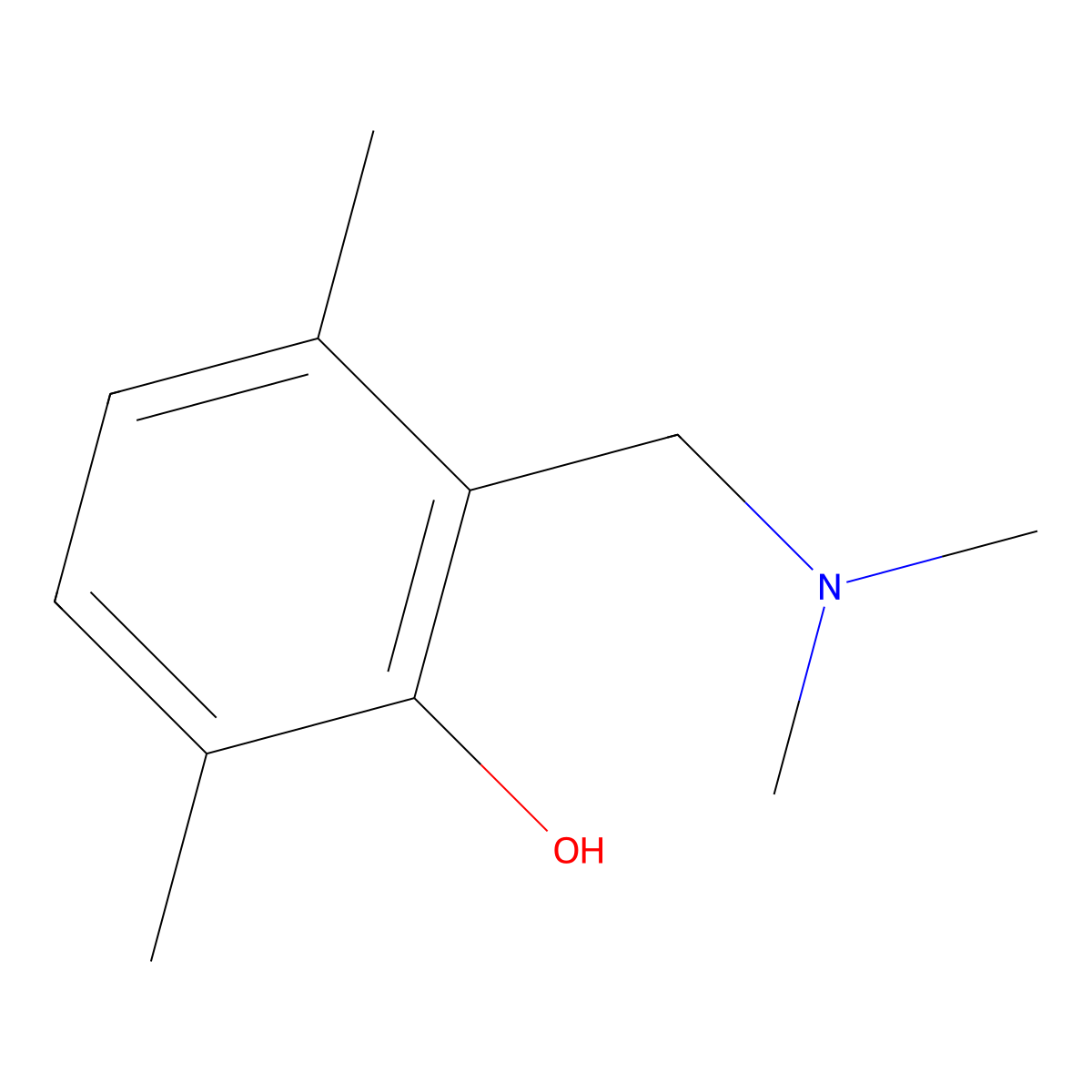 2-[(Dimethylamino)methyl]-3,6-dimethylphenol molecular structure, CAS 61886-38-2