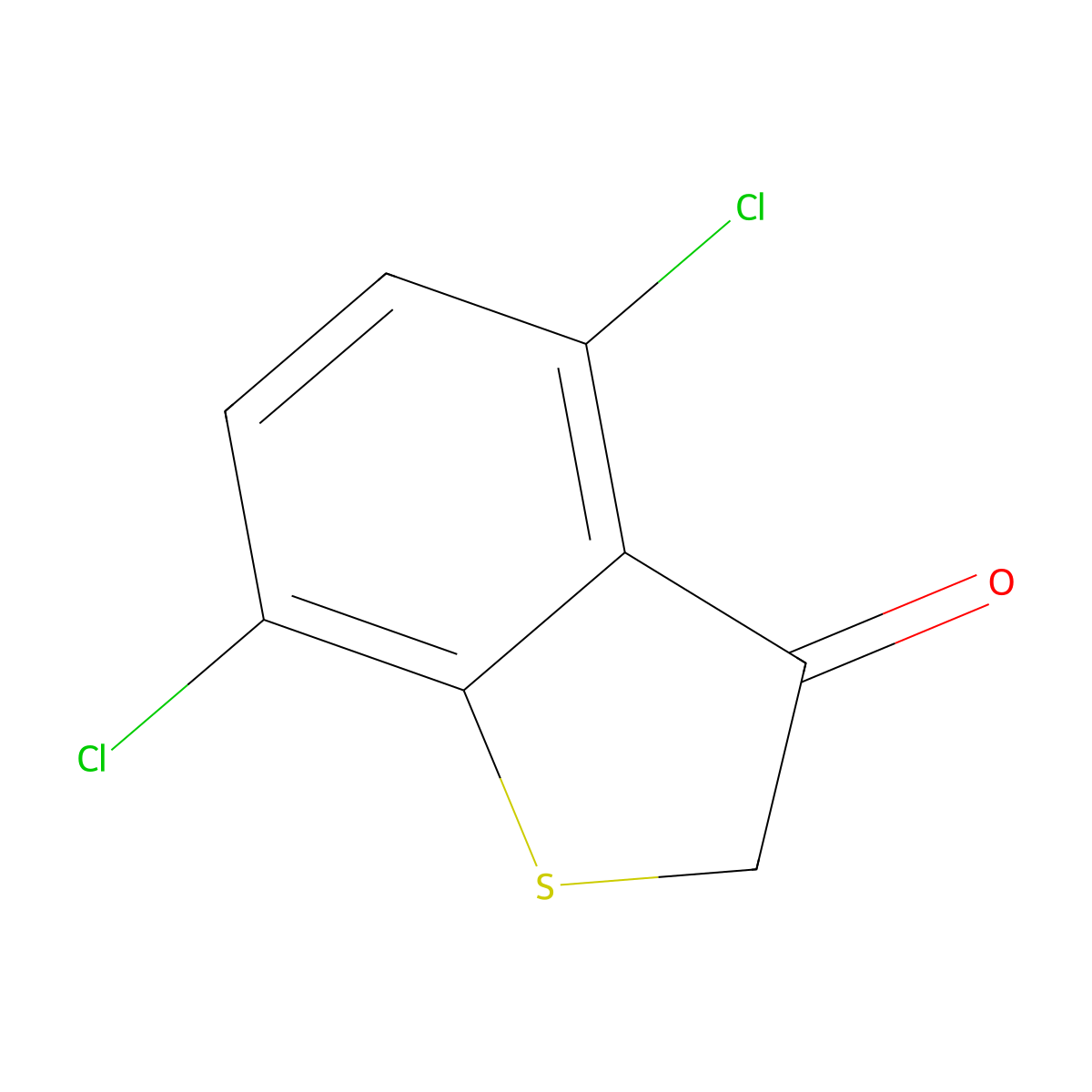 Benzo(b)thiophen-3(2H)-one, 4,7-dichloro- molecular structure, CAS 61886-43-9
