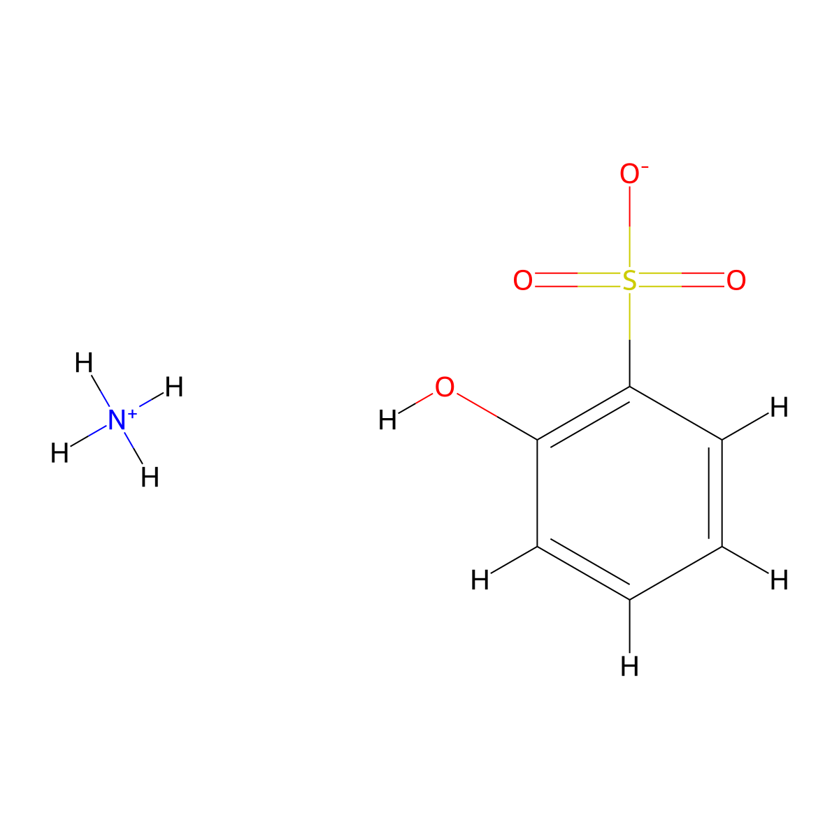 Ammonium phenolsulfonate molecular structure, CAS 61886-53-1