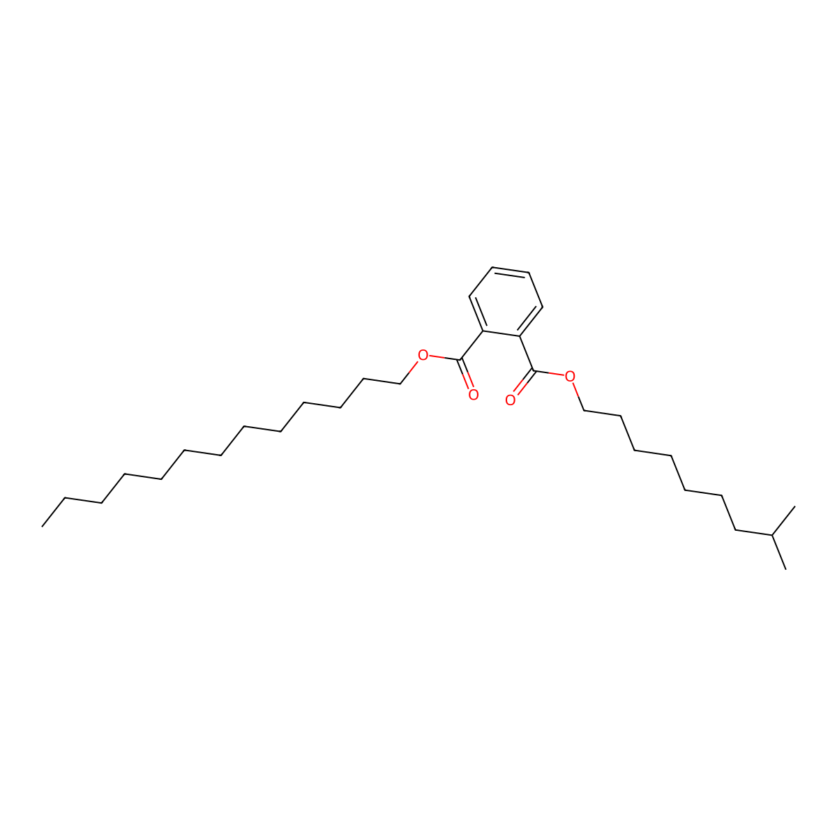 1,2-Benzenedicarboxylic acid, 1-isodecyl 2-tridecyl ester molecular structure, CAS 61886-60-0
