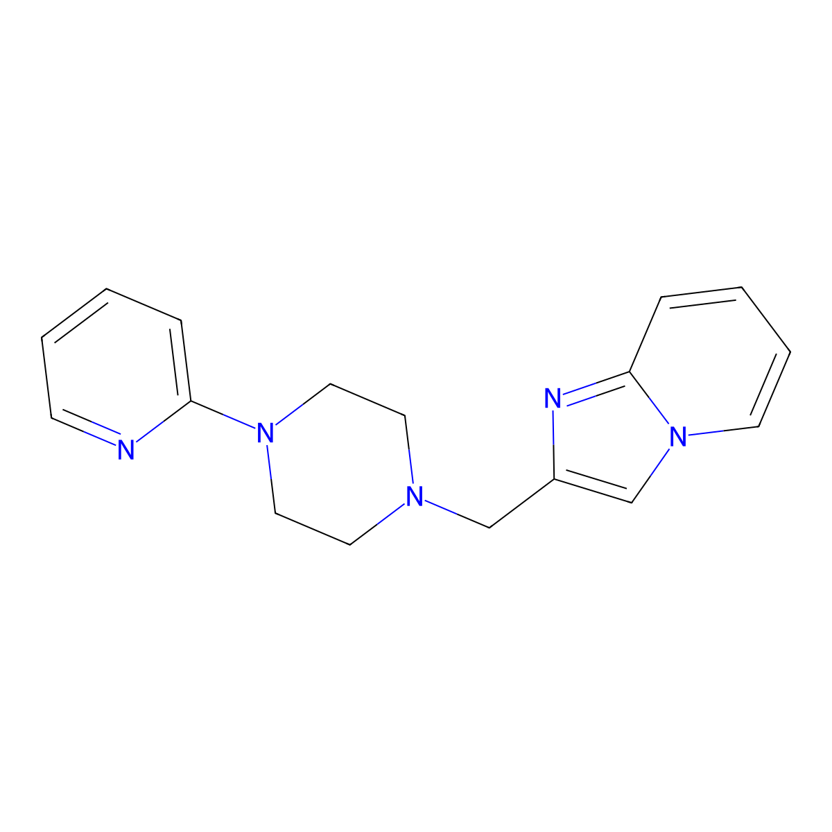 2-[(4-Pyridin-2-ylpiperazin-1-yl)methyl]imidazo[1,2-a]pyridine molecular structure, CAS 618860-62-1