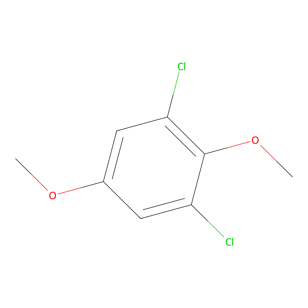 1,3-Dichloro-2,5-dimethoxybenzene molecular structure, CAS 61887-07-8