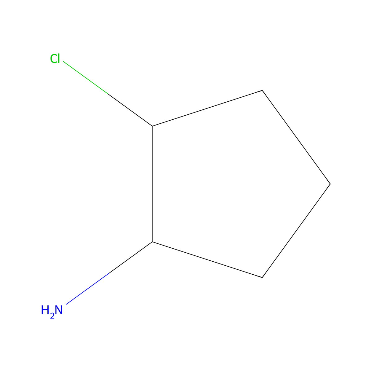 2-Chlorocyclopentan-1-amine molecular structure, CAS 61888-96-8