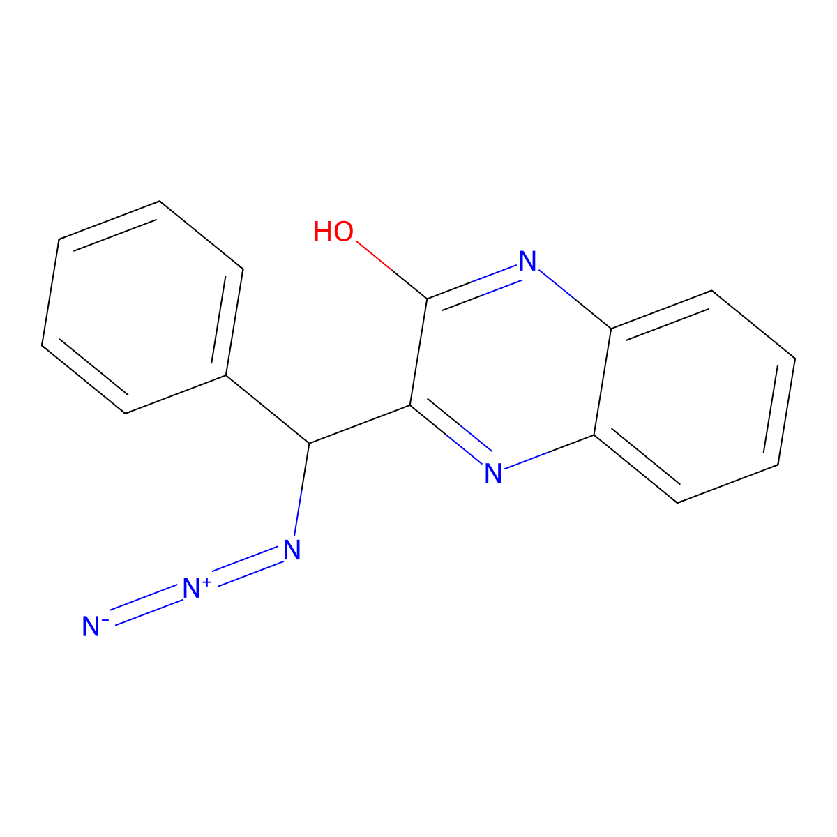3-[azido(phenyl)methyl]-1H-quinoxalin-2-one molecular structure, CAS 618883-92-4