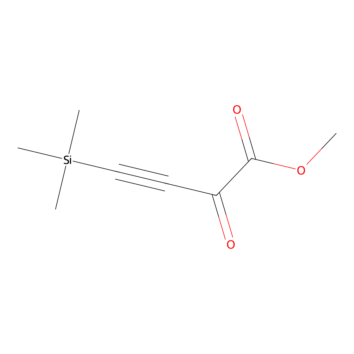 Methyl 2-oxo-4-(trimethylsilyl)but-3-ynoate molecular structure, CAS 618884-57-4