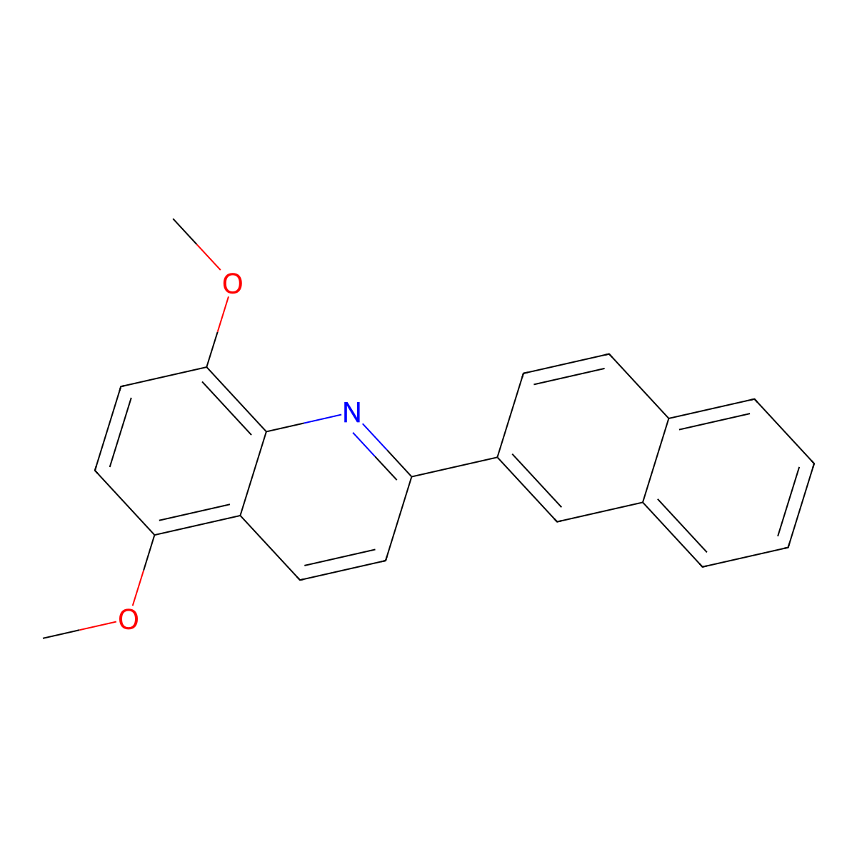 5,8-Dimethoxy-2-(2-naphthyl)quinoline molecular structure, CAS 618886-14-9