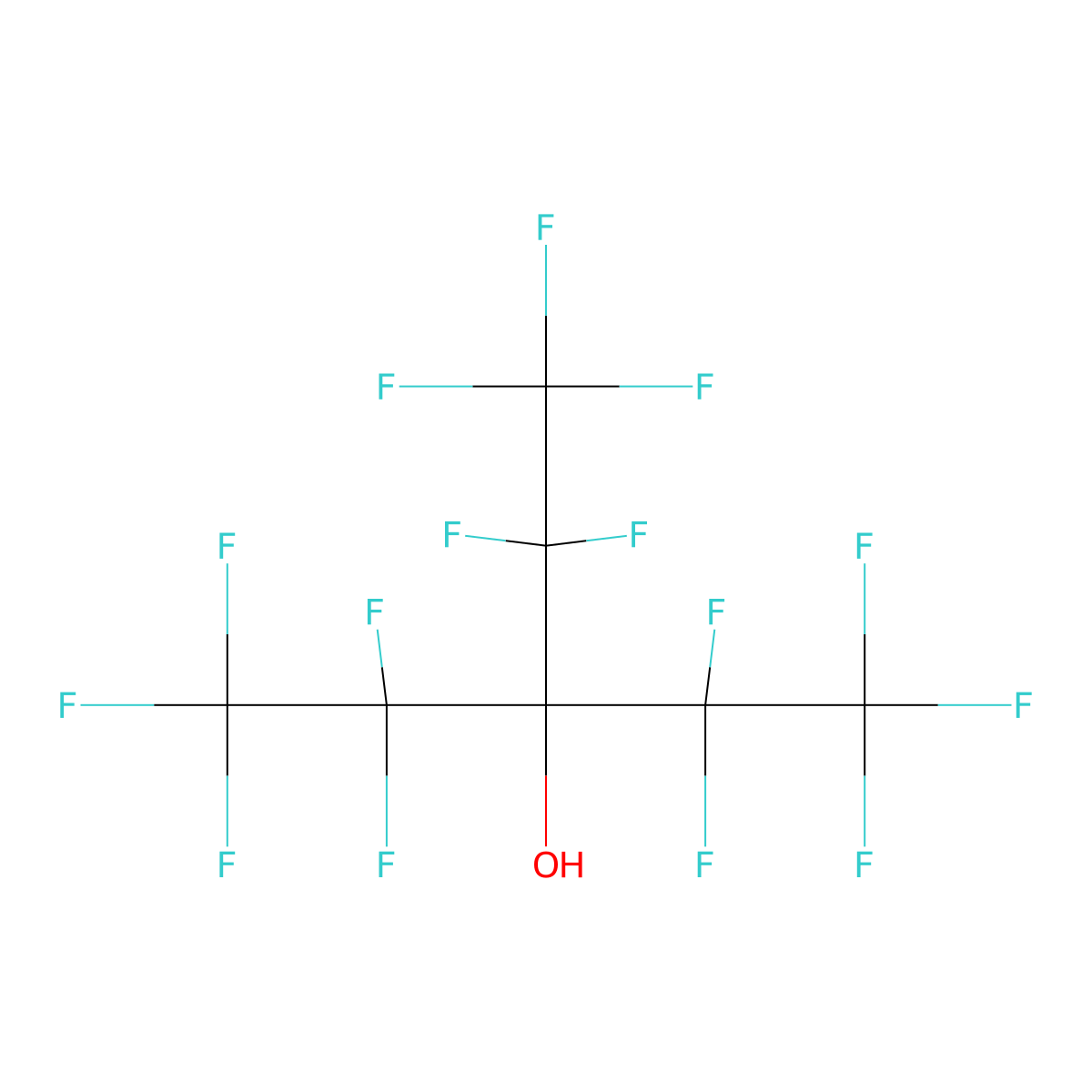 1,1,1,2,2,4,4,5,5,5-Decafluoro-3-(1,1,2,2,2-pentafluoroethyl)-3-pentanol molecular structure, CAS 6189-00-0