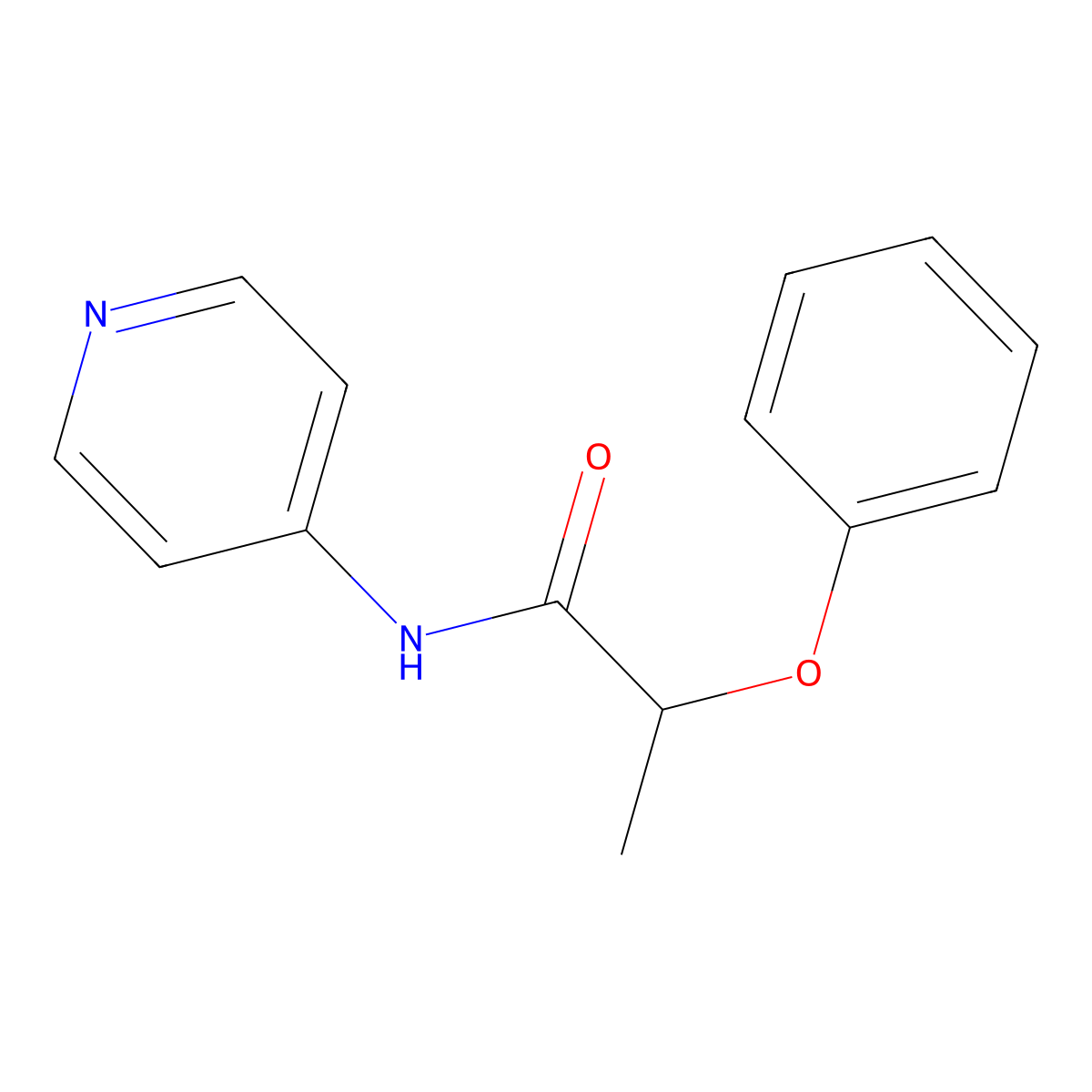 2-phenoxy-N-(pyridin-4-yl)propanamide molecular structure, CAS 6189-10-2