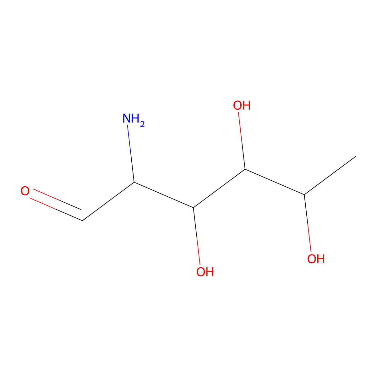 2-amino-2,6-dideoxy-D-glucose molecular structure, CAS 6189-58-8