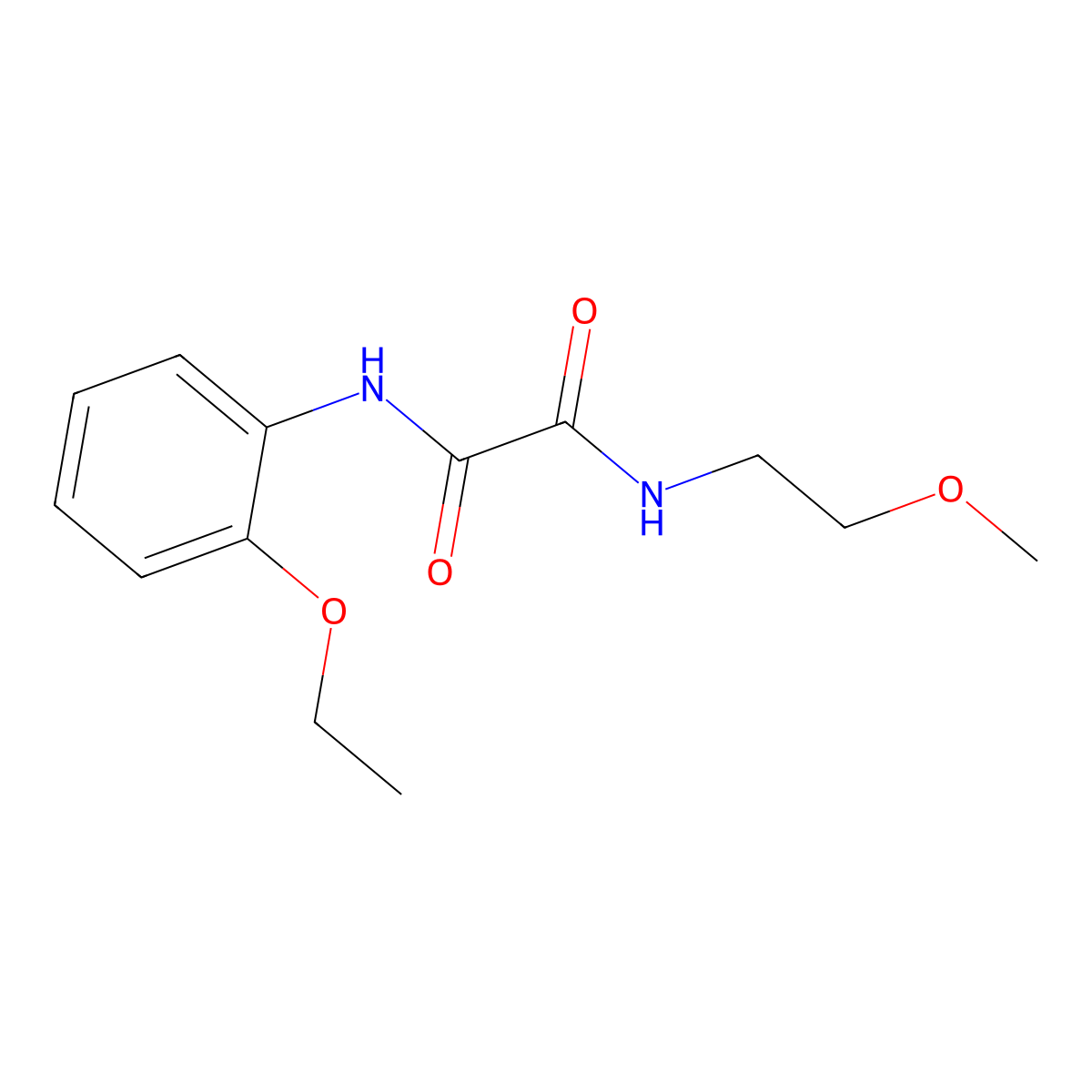 N'-(2-ethoxyphenyl)-N-(2-methoxyethyl)oxamide molecular structure, CAS 6189-69-1